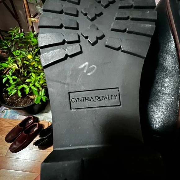 NWOT Cynthia Rowley Ankle Boots Black Leather Womens Sz 9 - Picture 7 of 8